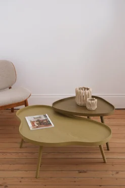 Table basse organique bois