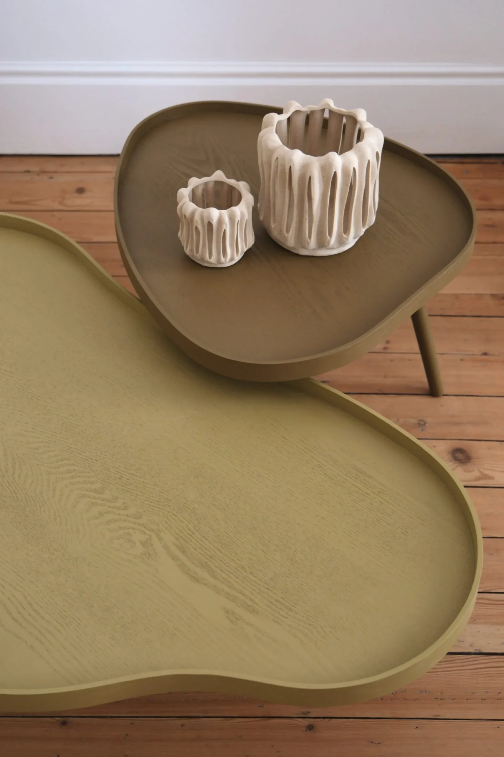 Table basse organique bois