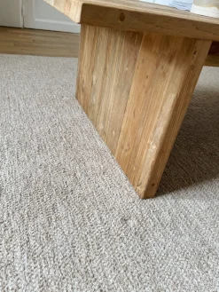 Table basse rectangulaire en teck recyclé