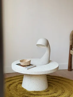 Table basse ronde en terrazzo