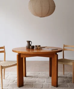 Table Regain en orme massif avec rallonges