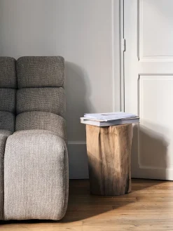 Tabouret en teck recyclé