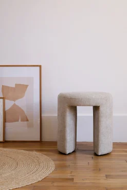 Tabouret rond en Tissu