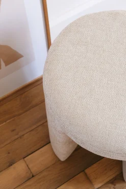 Tabouret rond en Tissu