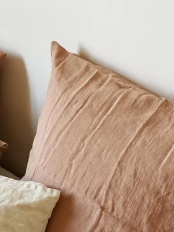 Taies d’oreiller en lin lavé / coton – 4 couleurs