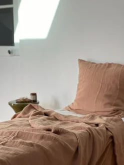 Taies d’oreiller en lin lavé / coton – 4 couleurs