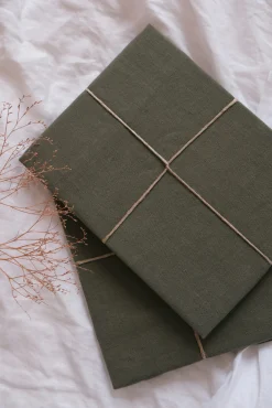 Taies d’oreiller en lin lavé / coton – 4 couleurs