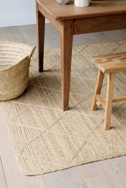 Tapis croisillon en jute