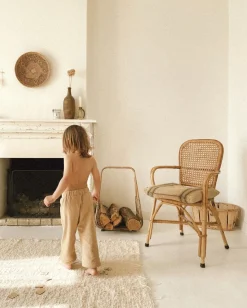 Tapis écru unis en coton recyclé