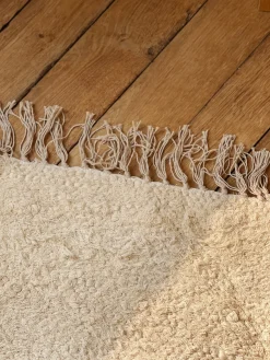 Tapis écru unis en coton recyclé 200X300cm