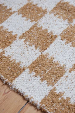 Tapis damier en coton tissé 140x200cm