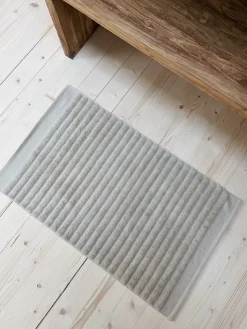 Tapis de salle de bain en coton beige