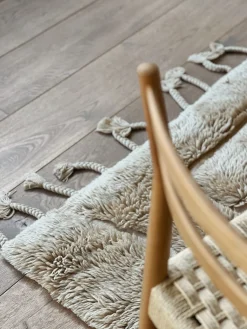 Tapis en laine beige
