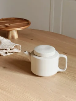 Théière en céramique beige
