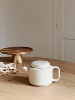 Théière en céramique beige
