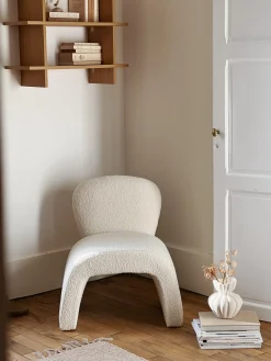 Vase collerette en céramique blanc