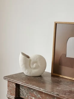 Vase coquillage blanc