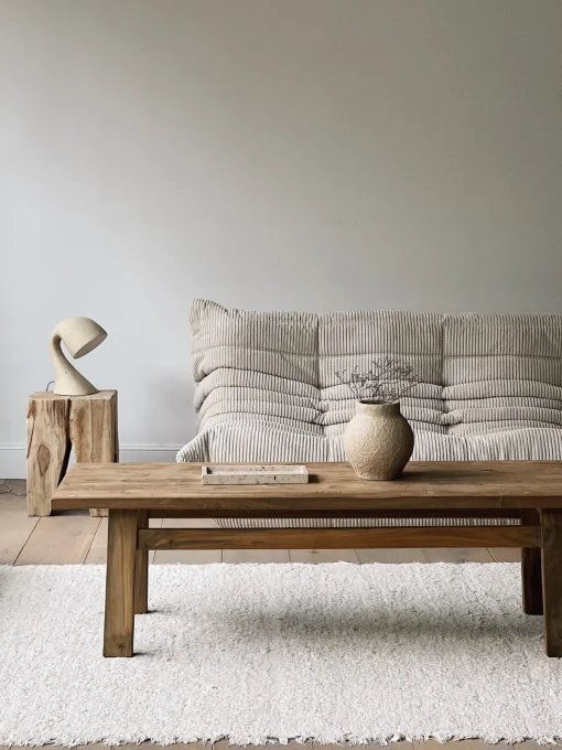 Table basse en teck recyclé